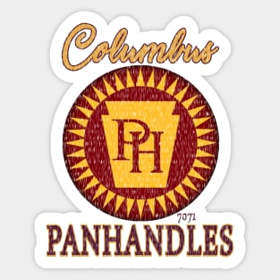 Vintage Columbus Panhandles Sticker